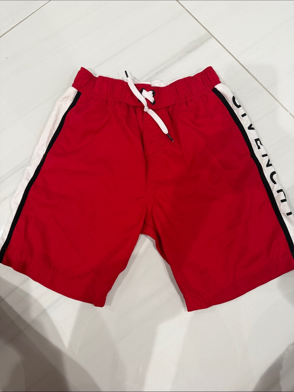 Givenchy Red swimming Drawstring Shorts with Side Logo Tape